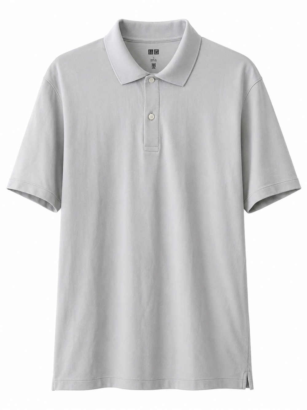 Uniqlo AIRism Light Grey Men's Polo Shirt - Size Medium